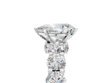 White gold Pear Cut Diamond Side Stone Engagement Ring with Four-Prong Setting_29