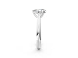 White gold Pear Cut Diamond Solitaire Engagement Ring with Cathedral Setting and Four-Prong Mount_22