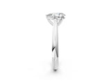White gold Pear Cut Diamond Solitaire Engagement Ring with Cathedral Setting and Four-Prong Mount_294