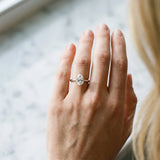White gold Pear Cut Diamond Solitaire Engagement Ring with Classic Band and Four-Prong Setting_194