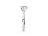 White gold Pear Cut Diamond Solitaire Engagement Ring with Classic Band and Four-Prong Setting_61