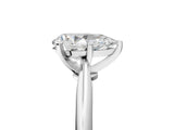 White gold Pear Cut Diamond Solitaire Engagement Ring with Classic Band and Four-Prong Setting_64