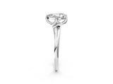 White gold Pear Cut Diamond Solitaire Engagement Ring with Four-Prong Setting and Classic Band_21