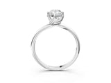 White gold Pear Cut Diamond Solitaire Engagement Ring with Four-Prong Setting and Classic Band_22