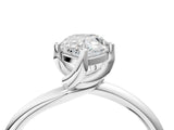 White gold Pear Cut Diamond Solitaire Engagement Ring with Four-Prong Setting and Classic Band_23