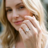 White gold Pear Cut Diamond Solitaire Ring with Pavé Accents and Four-Prong Setting_82