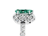 White gold Pear Cut Diamond Solitaire Ring with Shared Prong Pavé Band_5
