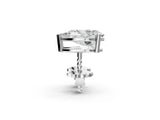 14K White Gold 3.18 Carat D VVS2 Pear Diamond Stud Earrings