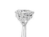 White gold Pear Cut Diamond Three-Stone Ring with Pear Side Stones and Four-Prong Setting_100