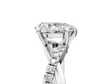 White gold Pear Cut Diamond Twist Band Solitaire with Prong Setting_87