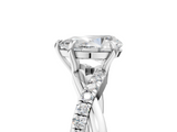 White gold Pear Cut Diamond Twisted Band with Pavé Setting and Four-Prong Setting_60