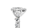 White gold Pear Cut Diamond Vine Band with Four-Prong Setting_68