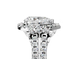 White gold Pear Cut Double Halo Diamond Engagement Ring with Pave Band and Four-Prong Setting_46