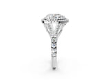White gold Pear Cut Double Halo Split Shank Diamond Ring with Prong Setting_51