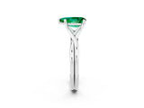White gold Pear Cut Emerald Solitaire Twist Band Prong Setting Ring_38