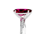 White gold Pear Cut Garnet Engagement Ring with Side Stone Accents and Four-Prong Setting_32