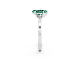 White gold Pear Cut Green Sapphire Solitaire Engagement Ring with Classic Band and Four-Prong Setting_38
