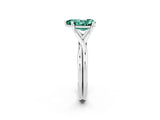 White gold Pear Cut Green Sapphire Solitaire Twist Band Prong Setting Ring_50