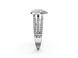 White gold Pear Cut Halo Diamond Engagement Ring with Split Shank and Four-Prong Setting_28