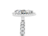 White gold Pear Cut Halo Diamond Pave Band with Prong Setting_5