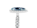 White gold Pear Cut Halo Diamond Pave Band with Prong Setting_5
