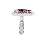 White gold Pear Cut Halo Diamond Pave Band with Prong Setting_5
