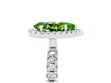 White gold Pear Cut Halo Diamond Pave Band with Prong Setting_5