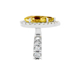 White gold Pear Cut Halo Diamond Pave Band with Prong Setting_5
