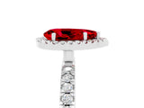White gold Pear Cut Halo Diamond Pave Band with Prong Setting_5