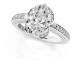 White gold Pear Cut Halo Diamond Ring with Channel Set Band and Four-Prong Setting_33