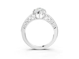 White gold Pear Cut Halo Diamond Ring with Channel Set Band and Four-Prong Setting_35