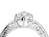 White gold Pear Cut Halo Diamond Ring with Channel Set Band and Four-Prong Setting_36