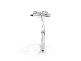 White gold Pear Cut Halo Diamond Ring with Solitaire Band and Prong Setting_9