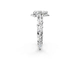 White gold Pear Cut Halo Diamond Solitaire with Filigree Band and Four-Prong Setting_9