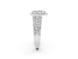 White gold Pear Cut Halo Pavé Diamond Engagement Ring with Split Shank and Four-Prong Setting_2