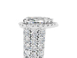 White gold Pear Cut Halo Pavé Diamond Engagement Ring with Split Shank and Four-Prong Setting_5