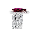 White gold Pear Cut Halo Pavé Diamond Engagement Ring with Split Shank and Four-Prong Setting_5