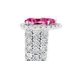 White gold Pear Cut Halo Pavé Diamond Engagement Ring with Split Shank and Four-Prong Setting_5