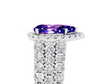 White gold Pear Cut Halo Pavé Diamond Engagement Ring with Split Shank and Four-Prong Setting_5
