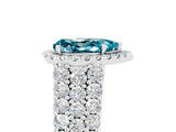 White gold Pear Cut Halo Pavé Diamond Engagement Ring with Split Shank and Four-Prong Setting_5