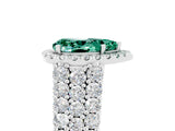 White gold Pear Cut Halo Pavé Diamond Engagement Ring with Split Shank and Four-Prong Setting_5