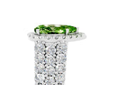 White gold Pear Cut Halo Pavé Diamond Engagement Ring with Split Shank and Four-Prong Setting_5