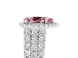 White gold Pear Cut Halo Pavé Diamond Engagement Ring with Split Shank and Four-Prong Setting_5
