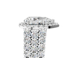 White gold Pear Cut Halo Pavé Diamond Engagement Ring with Split Shank and Four-Prong Setting_9