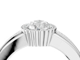 White gold Pear Cut Halo Pave Band Four-Prong Ring_78