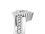 White gold Pear Cut Halo Pave Band Four-Prong Ring_79