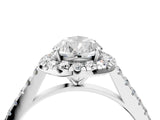 White gold Pear Cut Halo Pave Diamond Engagement Ring with Four-Prong Setting_12