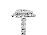 White gold Pear Cut Halo Pave Diamond Engagement Ring with Four-Prong Setting_13