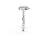 White gold Pear Cut Halo Pave Split Shank Prong Setting Ring_46