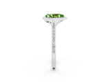 White gold Pear Cut Halo Round Diamond Pavé Band with Four-Prong Setting_2